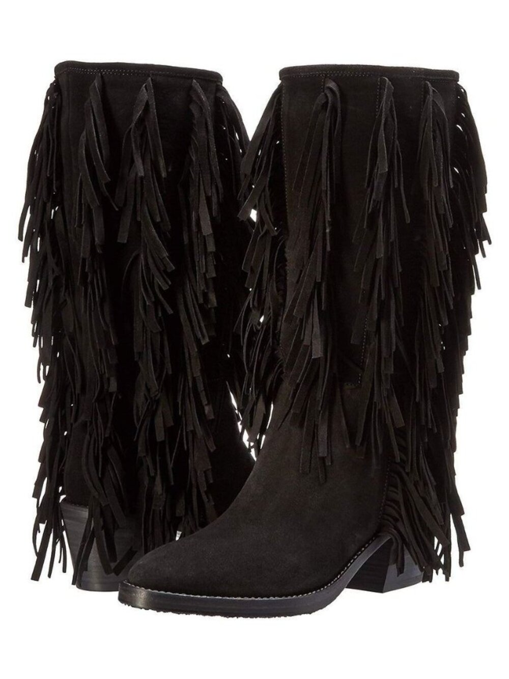 Aquatalia Lisette Waterproof Leather Fringe Boots - 7.5